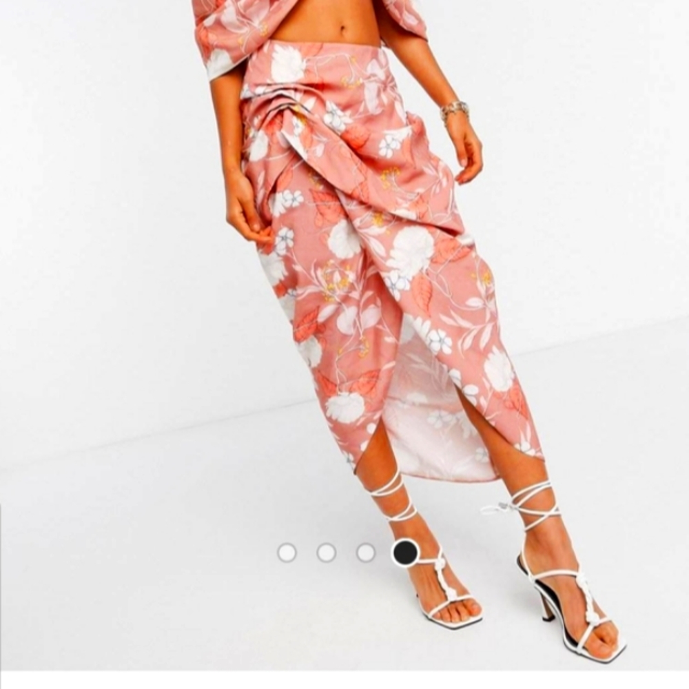 ASOS linen drape skirt